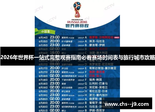 2026年世界杯一站式完整观赛指南必看赛场时间表与旅行城市攻略